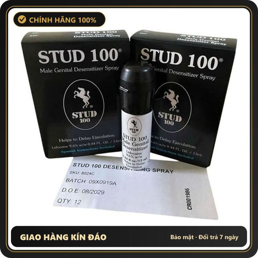 (Che Tên) Xịt dành cho nam giới Stud 100 Anh Quốc 648642 - Hàng Mới Về