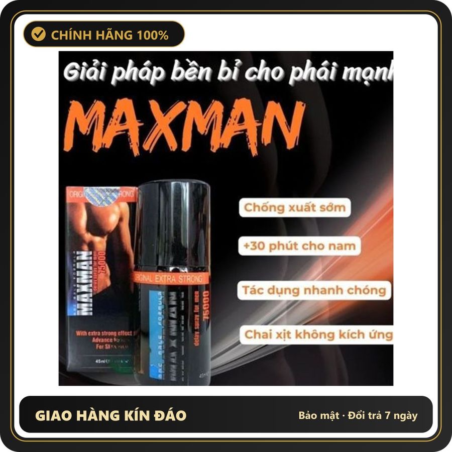 (Che Tên) Xịt maxman của mỹ chính hãng 648645 Giao Nhanh Toàn Quốc