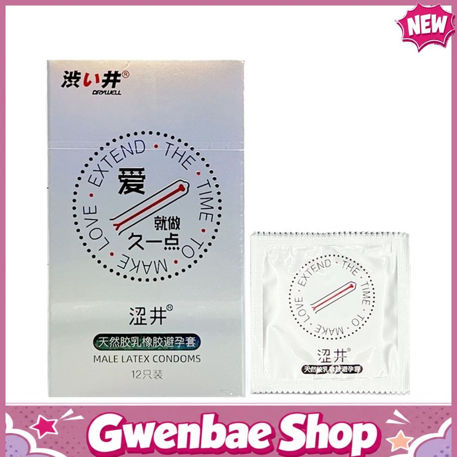Bao cao su kéo dài thời gian DryWell Long Lasting - Hộp 12 cái - Gwen Shop Chính Hãng