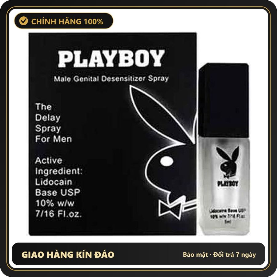 (Che Tên) Xịt Playboy Hỗ Trợ Tăng Thời Gian Cho Nam 5ml Bảo Mật Tuyệt Đối