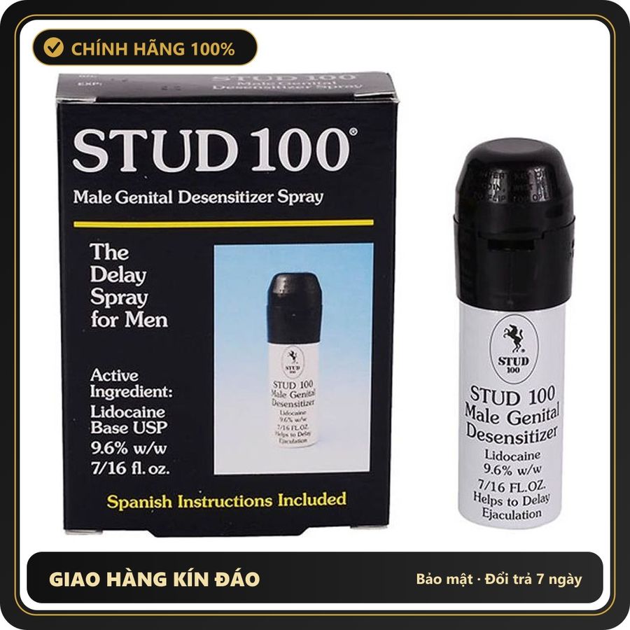 (Che Tên) Xịt Stud 100 Chính Hãng Cho Nam 10ml Chuẩn Auth