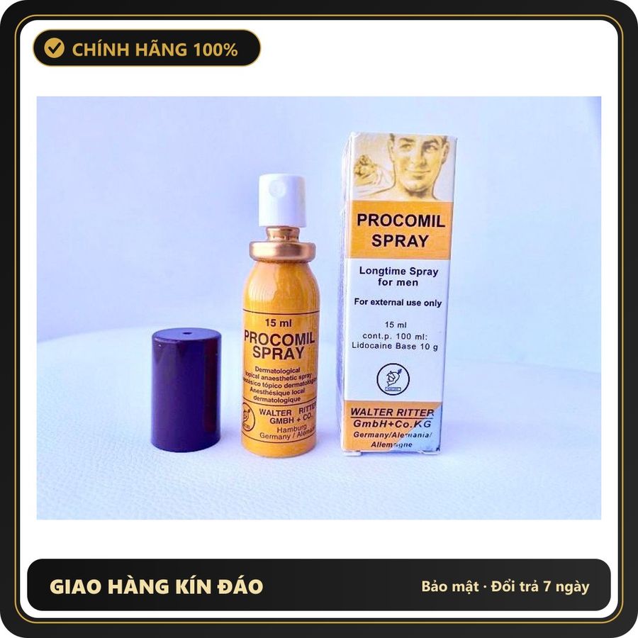 (Che Tên) Xịt Procomil Delay Chính Hãng Của Đức 15ml Giao Nhanh Toàn Quốc