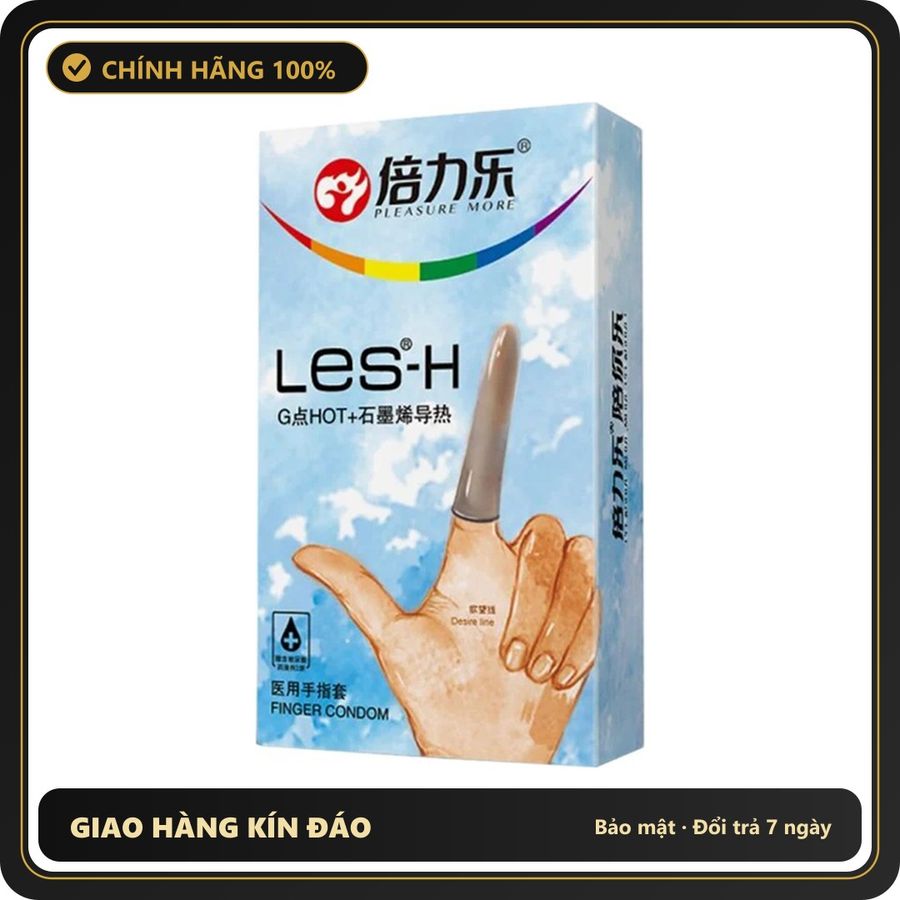 (Che Tên) Bao Cao Su Ngón Tay Nóng, Ấm Beilile Les H Hộp 8 Cái Hỗ Trợ 24/7
