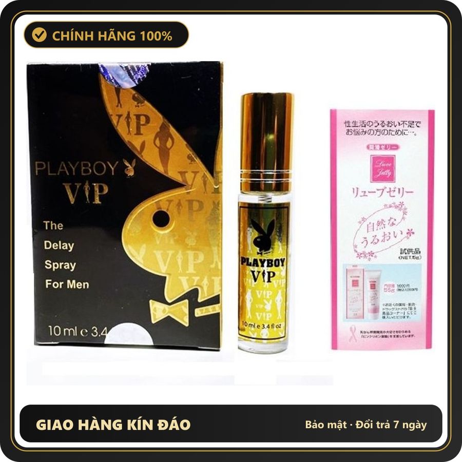 (Che Tên) Xịt Playboy Vip chính hãng kèm gel gói Jex Chuẩn Auth