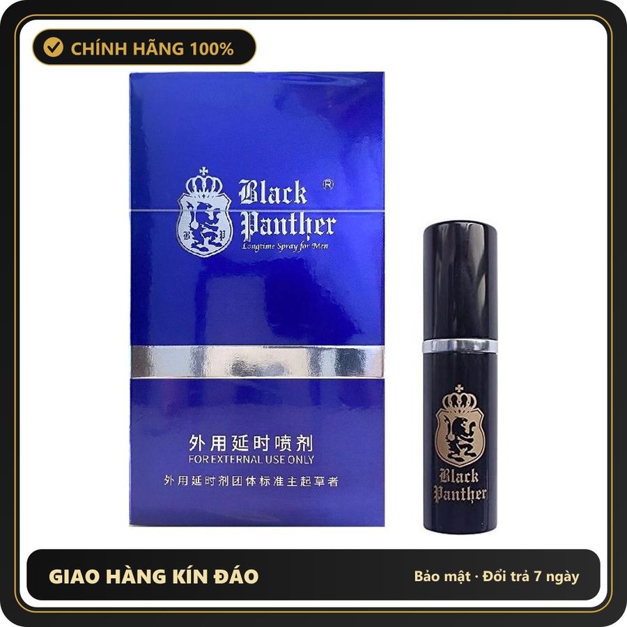 (Che Tên) Xịt dành cho nam giới Black Panther 10ml Hỗ Trợ 24/7