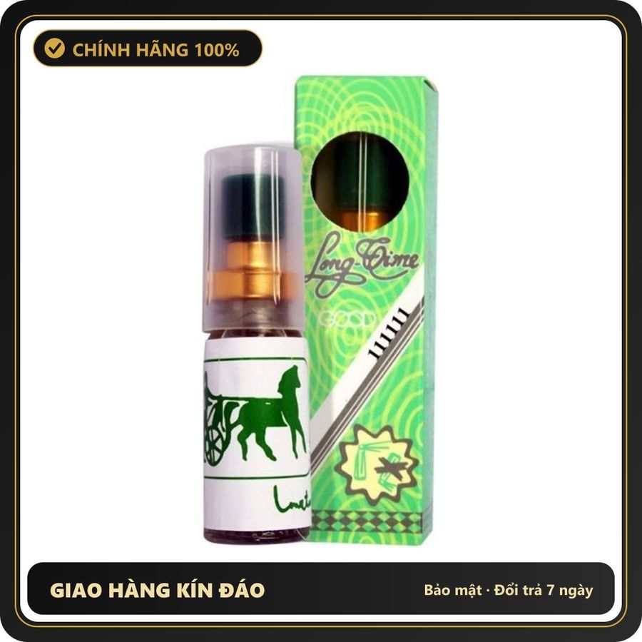 (Che Tên) Xịt Bạc Hà Long Time 5ml - Giải Pháp Tự Tin Cho Nam Giới, Hương Bạc Hà Tươi Mát, Thiết Kế Nhỏ Gọn Dễ Dàng Sử Dụng Cao Cấp Bảo Đảm