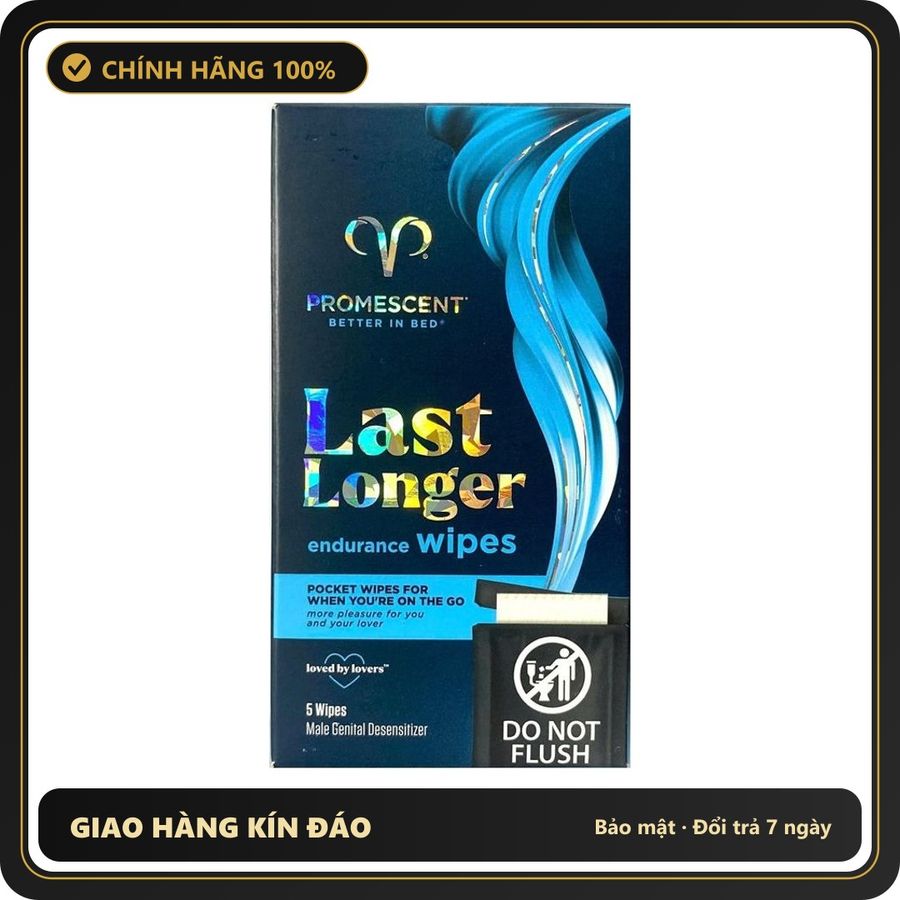 (Che Tên) Khăn Lau Kéo Dài Cao Cấp Promescent Wipes - Made in USA Chuẩn Auth
