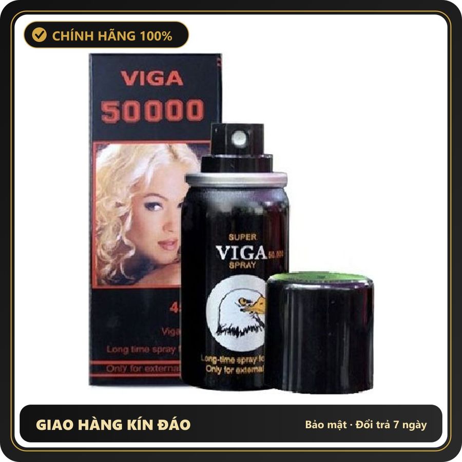 (Che Tên) Xịt Viga 50000 hỗ trợ nam giới Bảo Mật Tuyệt Đối