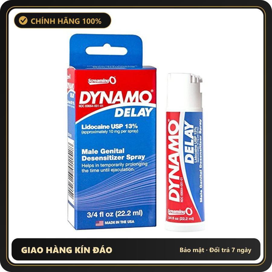 (Che Tên) Dynamo Delay xịt Cho Nam Chính Hãng Bảo Mật Tuyệt Đối