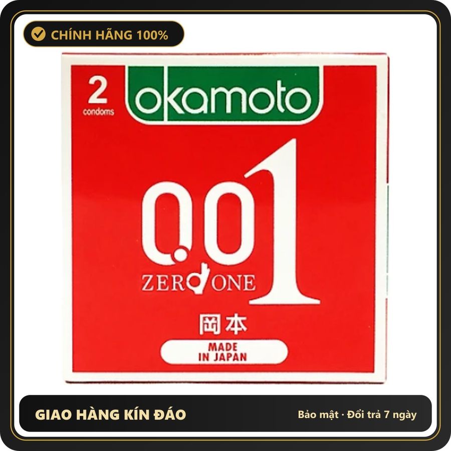 (Che Tên) Bao Cao Su Okamoto 0.01 Zero One Chính Hãng Nhật Bản Bảo Mật Tuyệt Đối