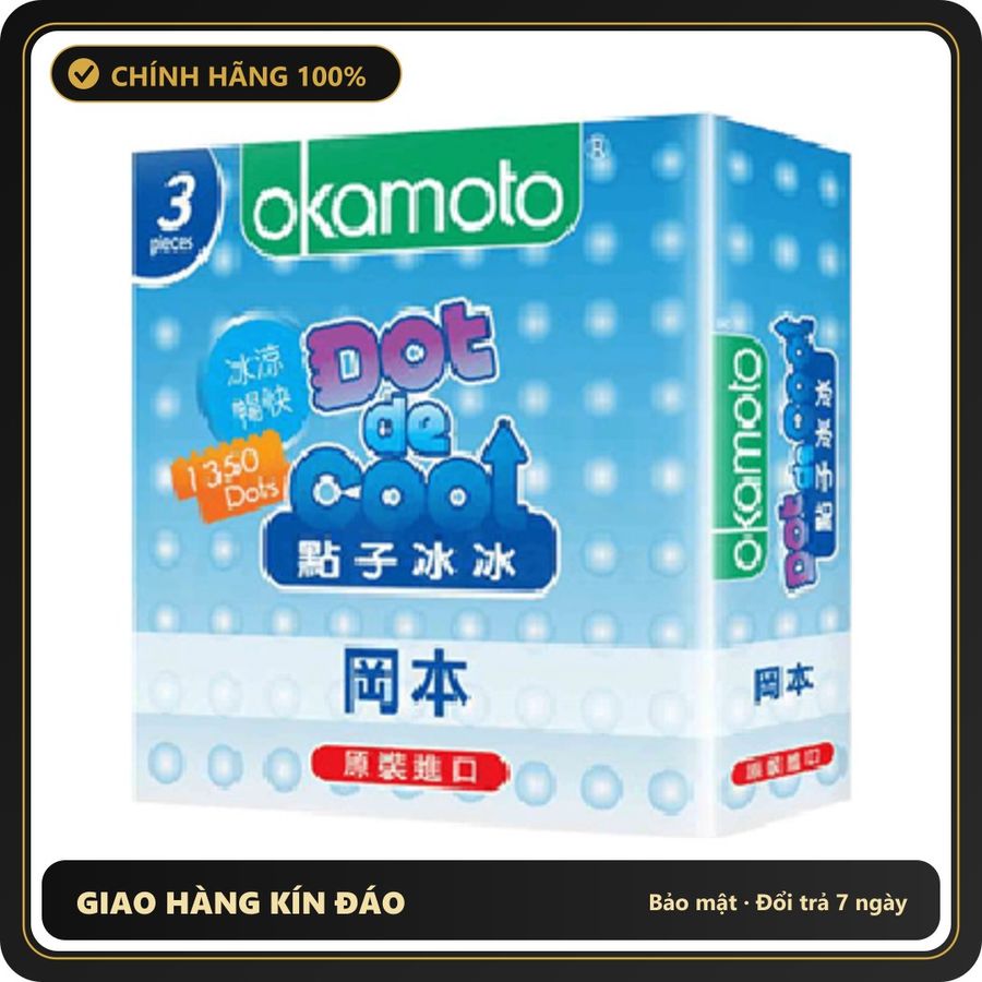 (Che Tên) Combo 2 BCS Okamoto Dot De Cool Có Gai Hương Bạc Hà H3 Giao Nhanh Toàn Quốc