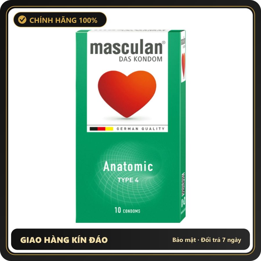 (Che Tên) Bao cao su hương dâu Masculan Anatomic của Đức Giao Nhanh Toàn Quốc