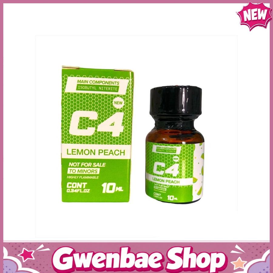 Popper C4 10ml Lemon Peach hương chanh đào cực phê Chính Hãng - Gwen Shop Chính Hãng