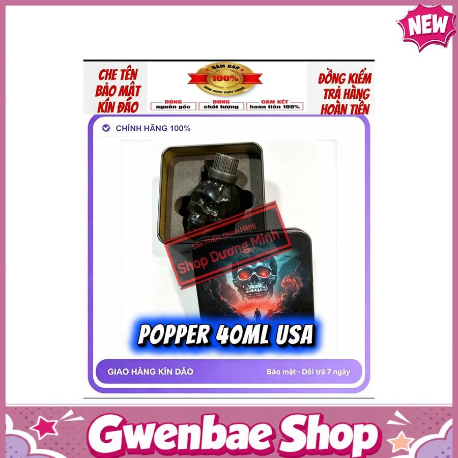 Popper Đầu Lâu 40ml Chính Hãng - Gwen Shop Chính Hãng