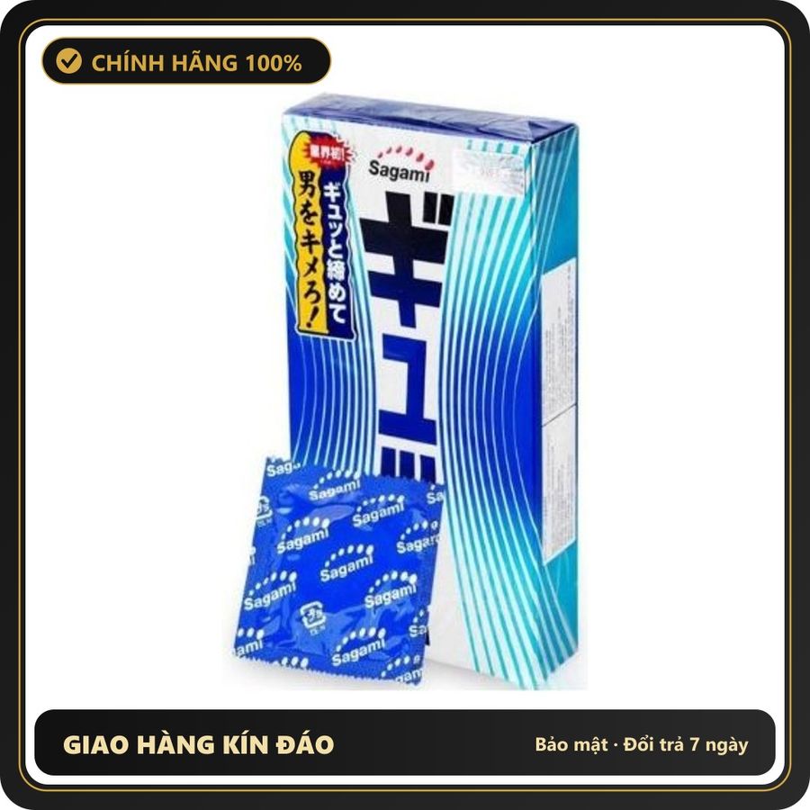 (Che Tên) Bao cao su Sagami Tight Fit 12s - Nhật Bản - Hàng Mới Về