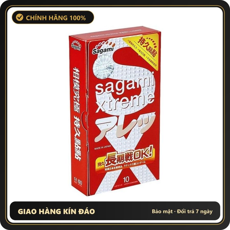 (Che Tên) Bao Cao Su Có Gai Của Nhật Sagami Feel Long 10s Cao Cấp Bảo Đảm