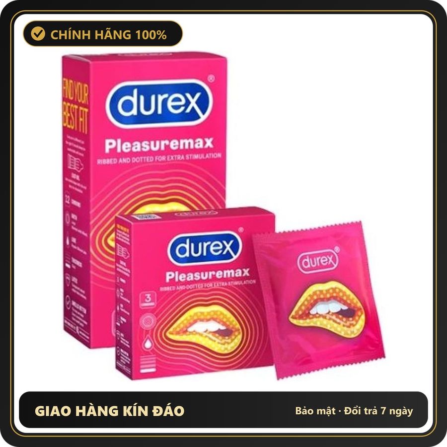 (Che Tên) Bcs Durex Pleasuremax Gai Nhỏ Li Ti Nhập Khẩu Thái Lan Chuẩn Auth