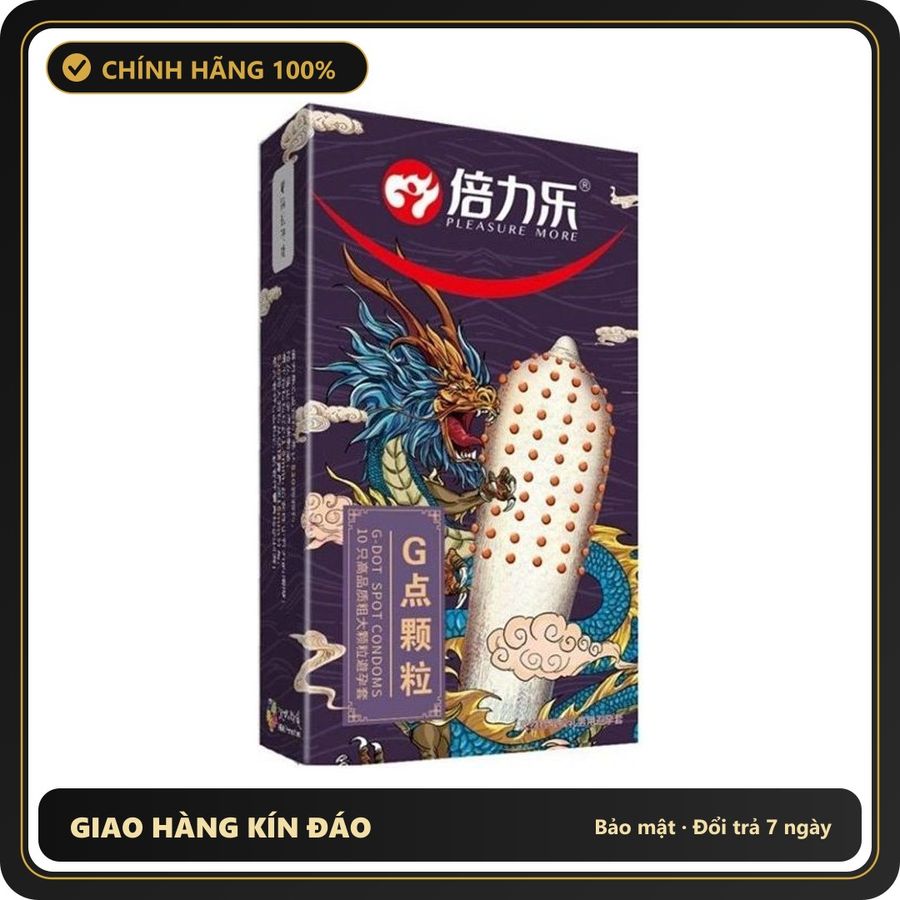 (Che Tên) Bao Cao Su Siêu Gai Lớn Hỗ Trợ Kích Thích Nữ HBM Hộp 10 chiếc Giao Nhanh Toàn Quốc
