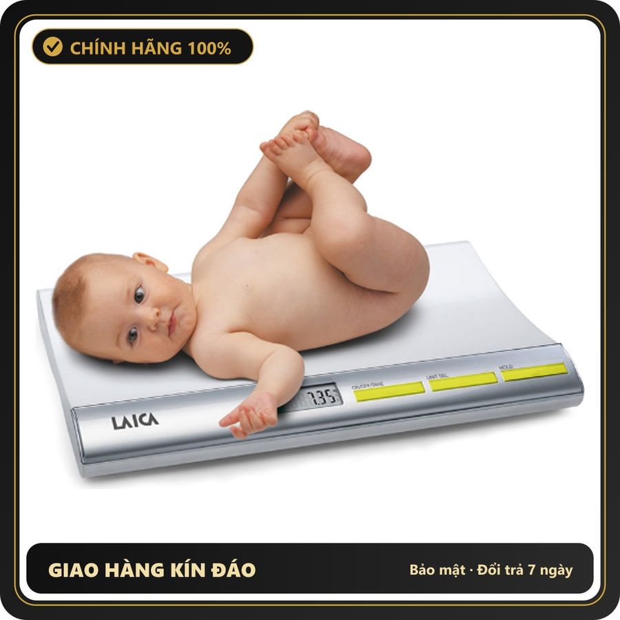 (Che Tên) Cân Trẻ Sơ Sinh Điện Tử Laica PS-3001 Italy - Hàng Mới Về
