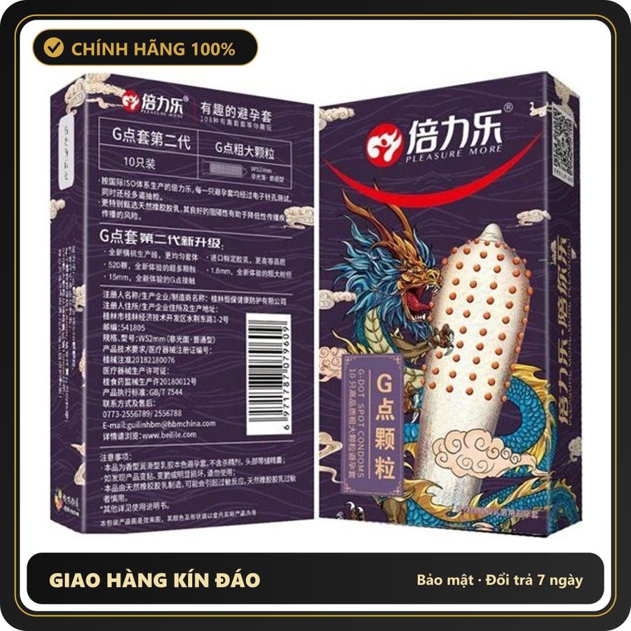 (Che Tên) Bao Cao Su Gai Lớn HBM Hộp 10 Chiếc - Che Tên SP Cao Cấp Bảo Đảm