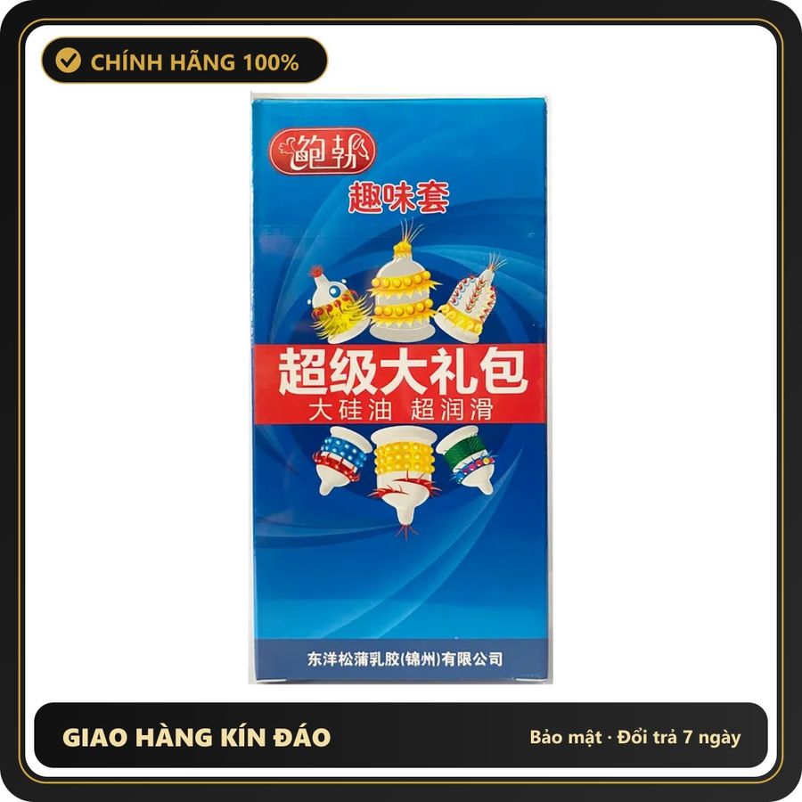 (Che Tên) Bao cao su siêu gai lớn Runbo H6 (Giao Màu Ngẫu Nhiên) Bảo Mật Tuyệt Đối