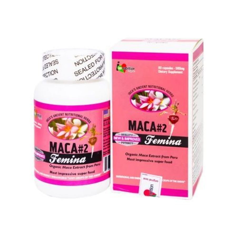Femina Raca - Viên uống bổ sung năng lượng tích cực, tăng bài tiết tố nữ Maca #2 hộp 1 lọ 60 viên Giao Kín Đáo