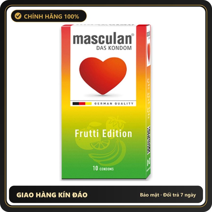 (Che Tên) Bao Cao Su Có Mùi Thơm Của Đức Masculan Frutti Edition 10s Cao Cấp Bảo Đảm
