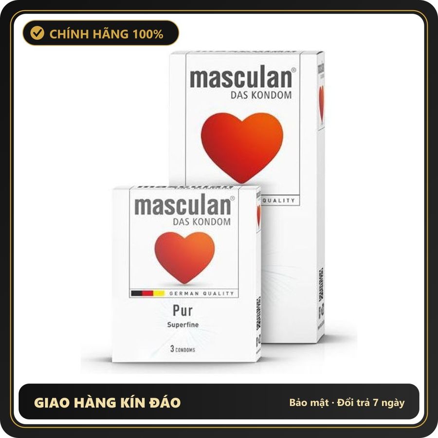 (Che Tên) Bao Cao Su Masculan Pur Của Đức Hương Thơm Vani 10s Cao Cấp Bảo Đảm