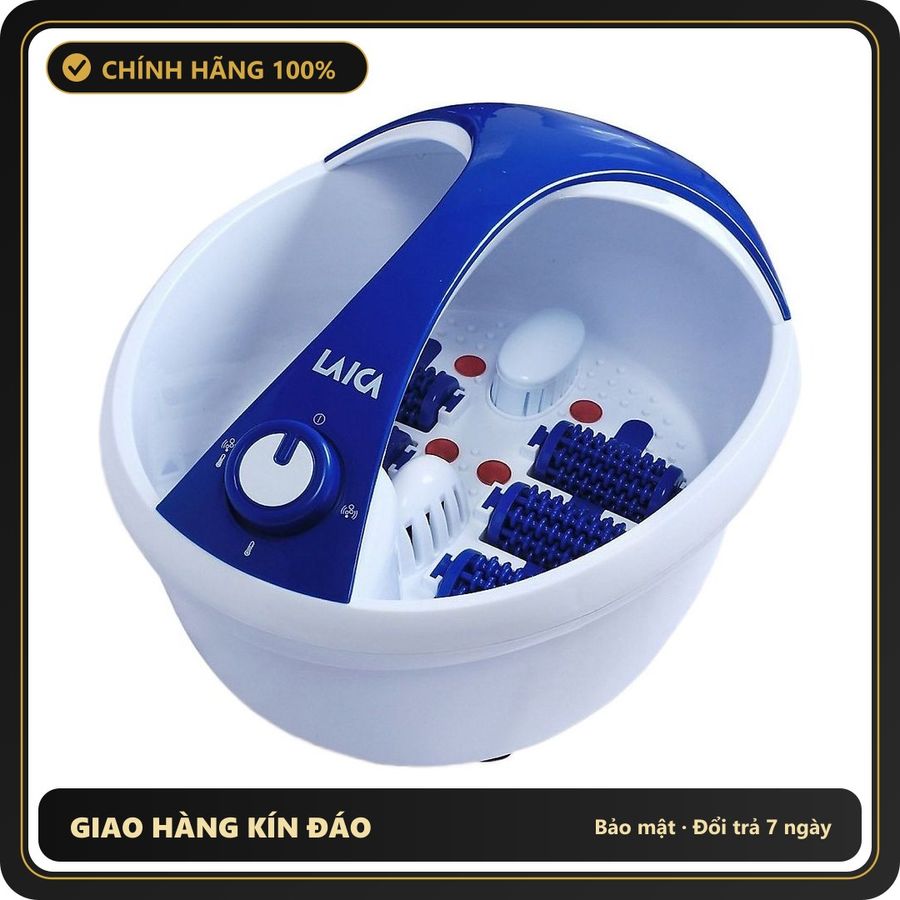 (Che Tên) Bồn Ngâm Chân Massage Đa Năng Laica PC1018B Bảo Mật Tuyệt Đối