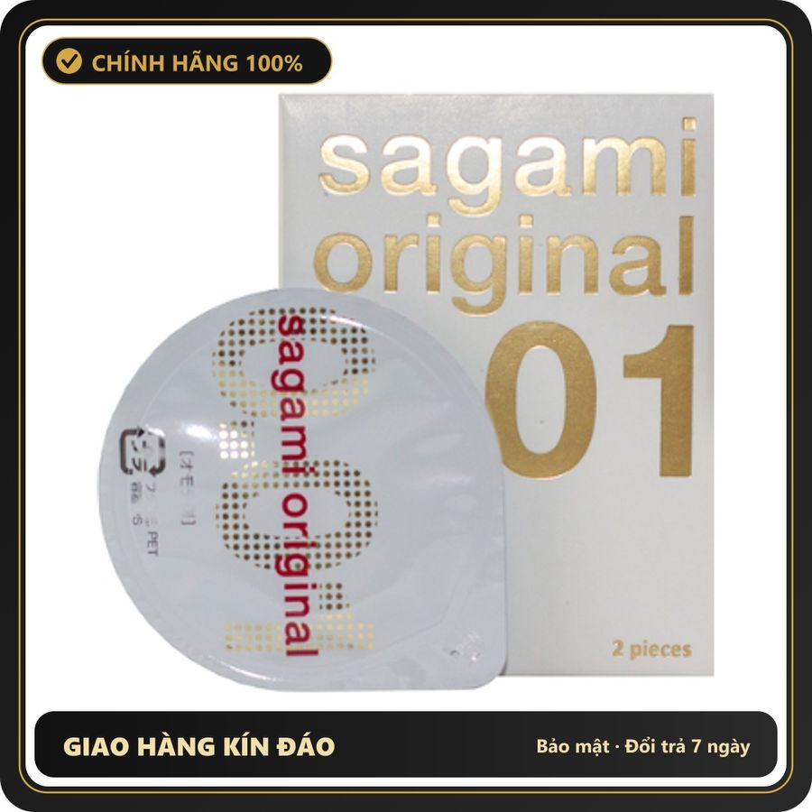 (Che Tên) Bao Cao Su Sagami Original 0.01 - Siêu Mỏng - Truyền Nhiệt Nhanh - Hàng Mới Về