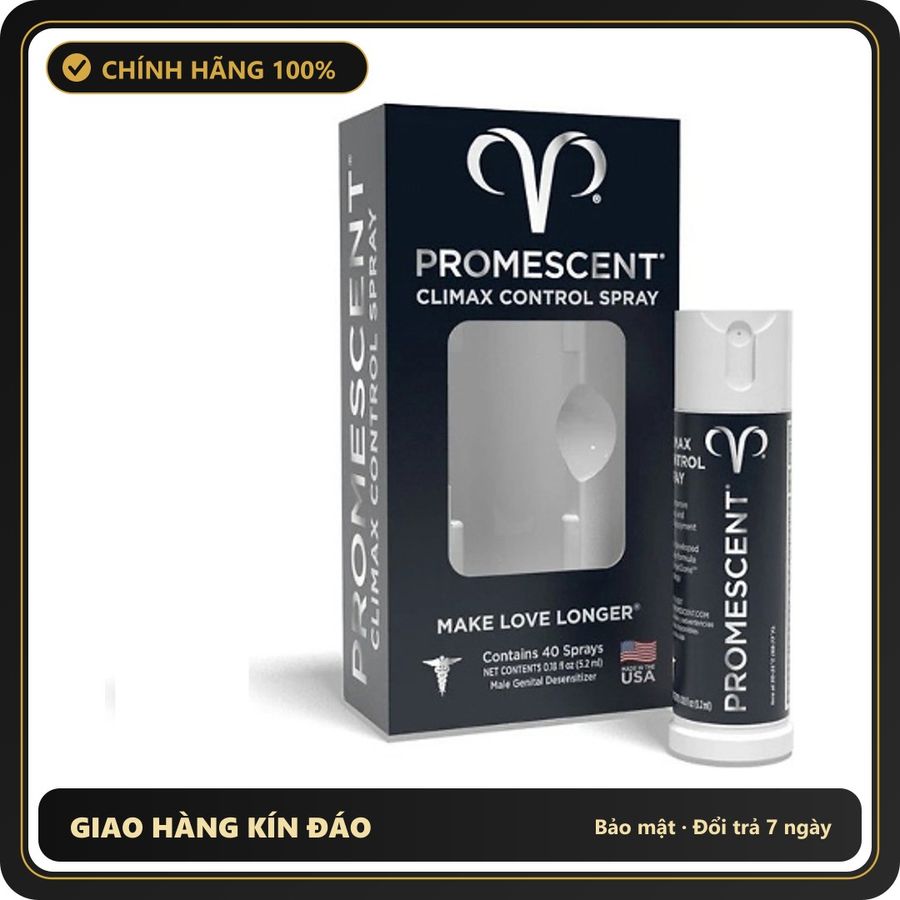(Che Tên) Bình Xịt Giúp Kéo Dài Thời Gian Cho Nam Promescent 5.2ml USA Giao Nhanh Toàn Quốc
