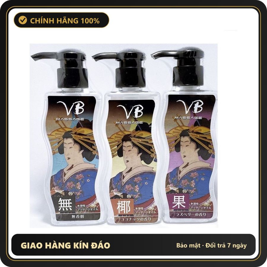 (Che Tên) Dầu Mát Xa Body Thư Giãn Cho Nam Nữ VB Nhật Bản 170ml - Hương Dừa, Hương Quả Mâm Xôi, Sản Phẩm Chăm Sóc Cơ Thể Từ SSI Japan Giao Nhanh Toàn Quốc