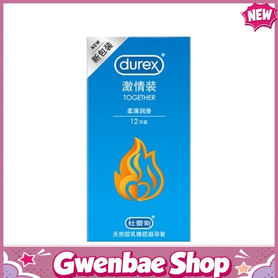 Bao cao su Durex Together - Mềm mại và mịn màng - Hộp 12 cái - Gwen Shop Chính Hãng