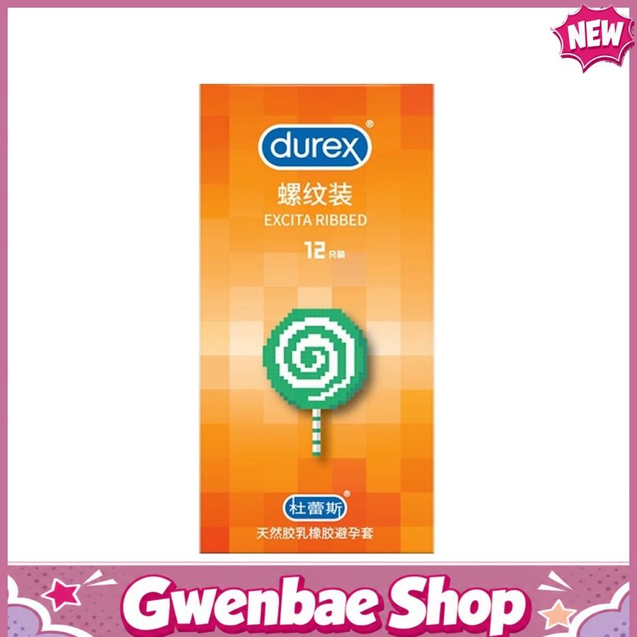 Bao cao su Durex Excita Ribbed - Gân nổi - Hộp 12 cái - Gwen Shop Chính Hãng