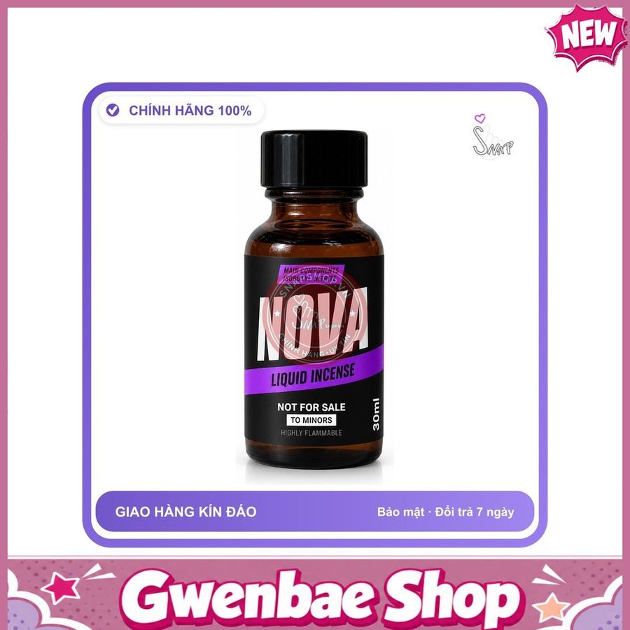 Chai hít tăng khoái cảm kích thích Popper NOVA 30ml Chính Hãng - Gwen Shop Chính Hãng