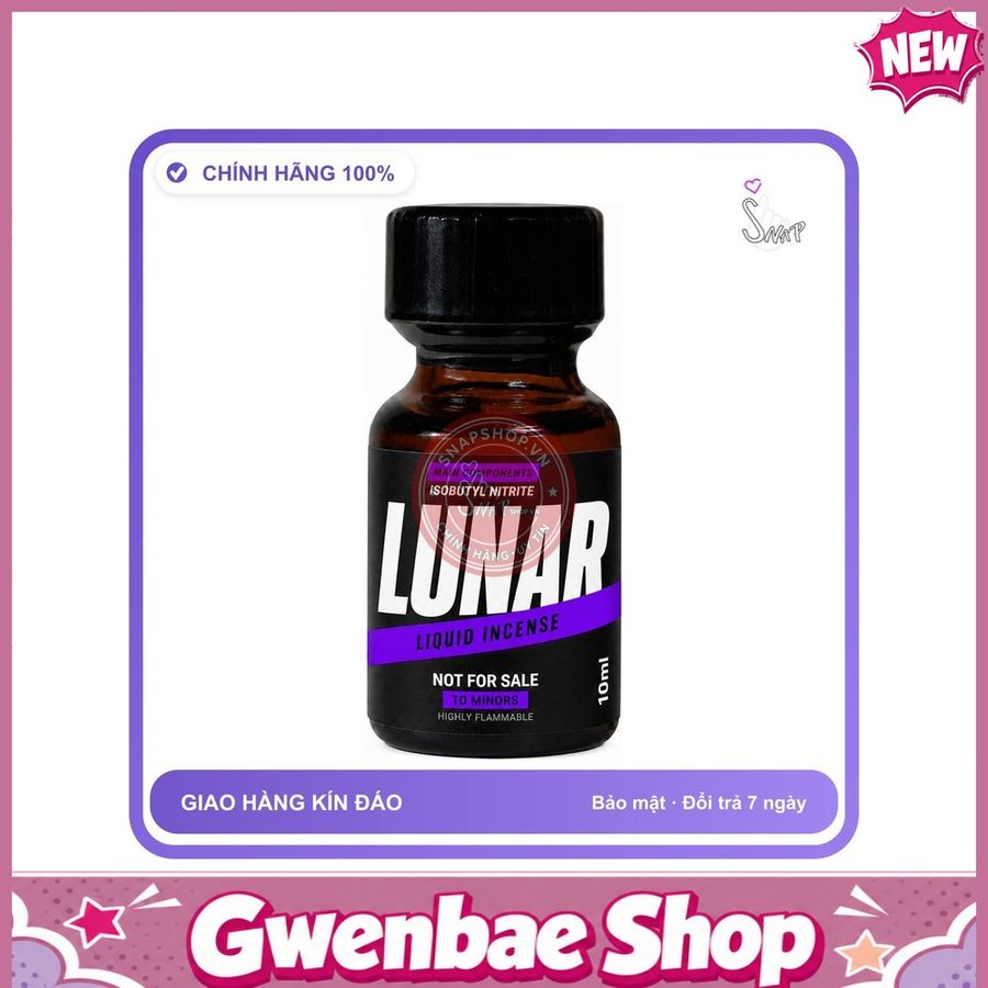 Chai hít tăng khoái cảm kích thích Popper LUNAR 10ml Chính Hãng - Gwen Shop Chính Hãng