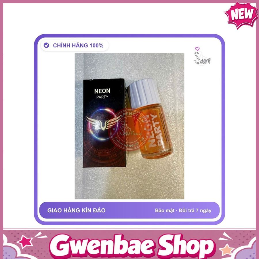 Chai hít tăng khoái cảm Popper NEON PARTY 40ml Popper neon 40ml Chính Hãng - Gwen Shop Chính Hãng