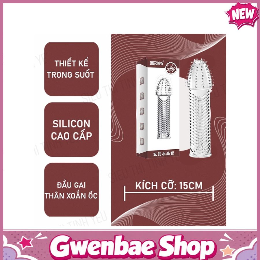 Bao cao su Aichao dài 15cm đầu gai thân xoắn ốc Chính Hãng - Gwen Shop Chính Hãng
