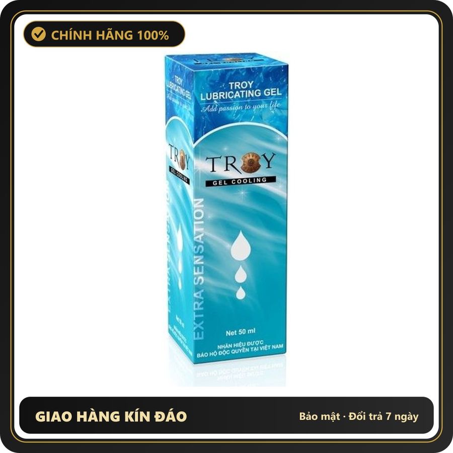 Cooling 50ml - Gel Bôi Trơn Troy Gel Malaysia Hương Bạc Hà Tăng Độ Ẩm, Mát Lạnh Hưng Phấn Chính Hãng Giao Kín