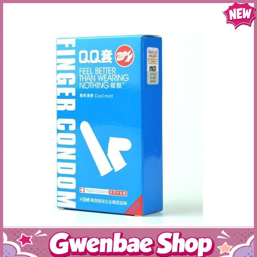 Bao Cao Su Ngón Tay QQ - Siêu Mỏng Bạc Hà Chính Hãng - Gwen Shop Chính Hãng