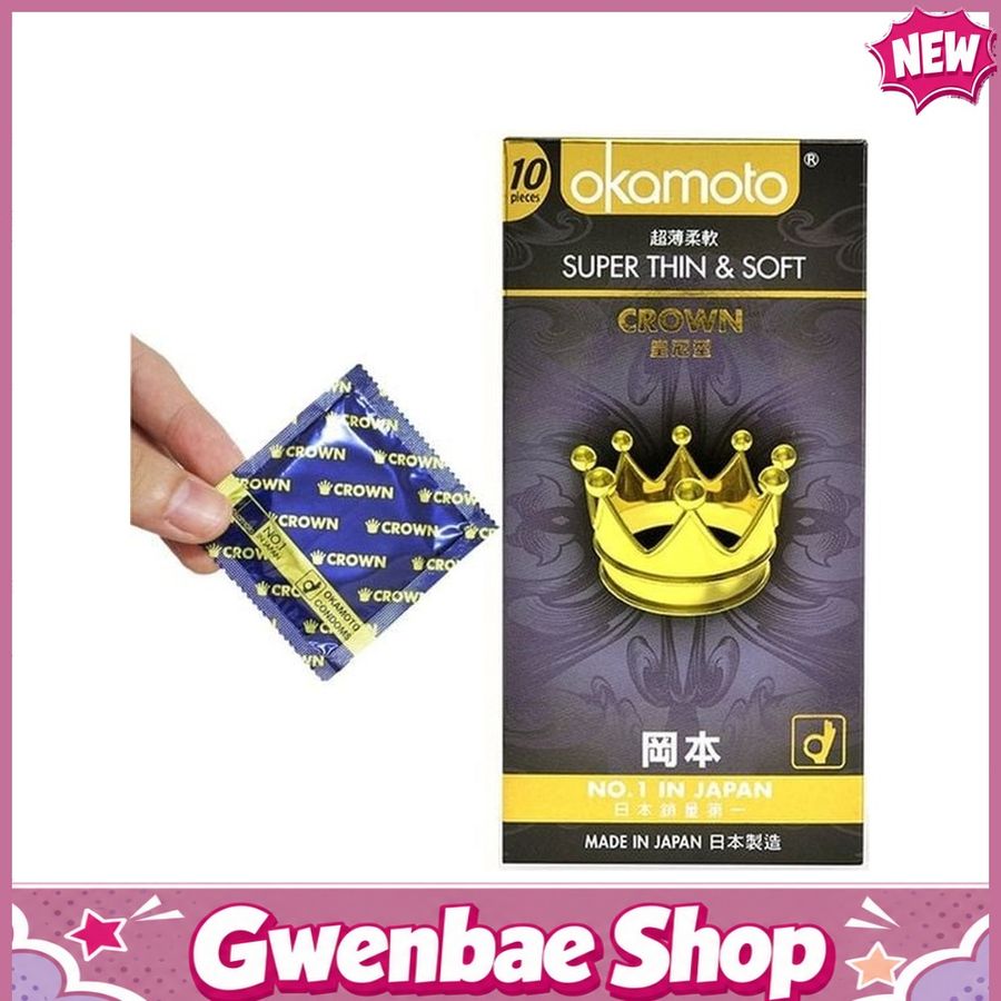 Bao Cao Su Kích Cỡ Nhỏ Okamoto Crown Chính Hãng - Gwen Shop Chính Hãng