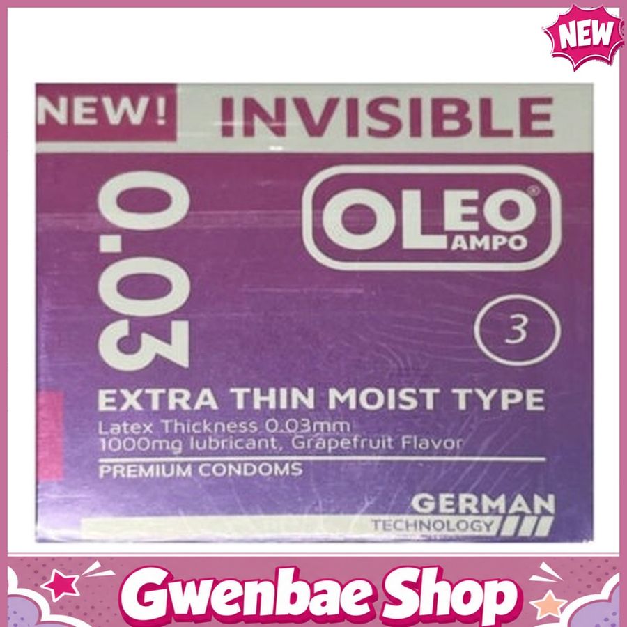 Bao Cao Su Oleo Lampo Invisible 0.03 – Siêu mỏng 0.03mm Chính Hãng - Gwen Shop Chính Hãng