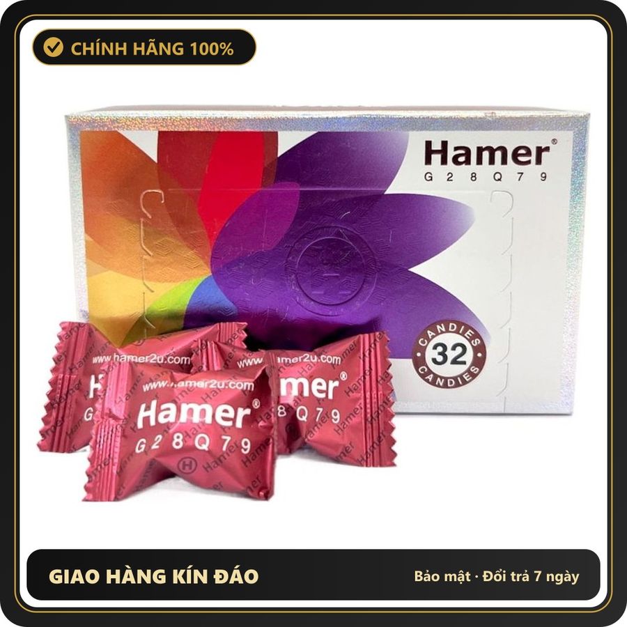 Kẹo sâm tăng cường sinh lý Hamer G28Q79 hộp 32 viên chính hãng - hỗ trợ tăng cường sinh lý, thành phần thiên nhiên, hàng chuẩn nguồn gốc rõ ràng - giao hàng che tên kín đáo