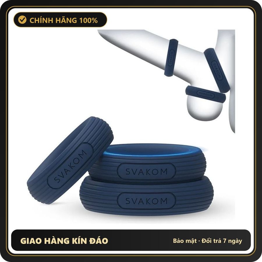 (Che Tên) Bộ 3 Vòng Đeo Dương Vật Svakom Triooo Ba Cỡ 28, 34, 40mm Để Tìm Đúng Độ Ôm Giao Nhanh Toàn Quốc