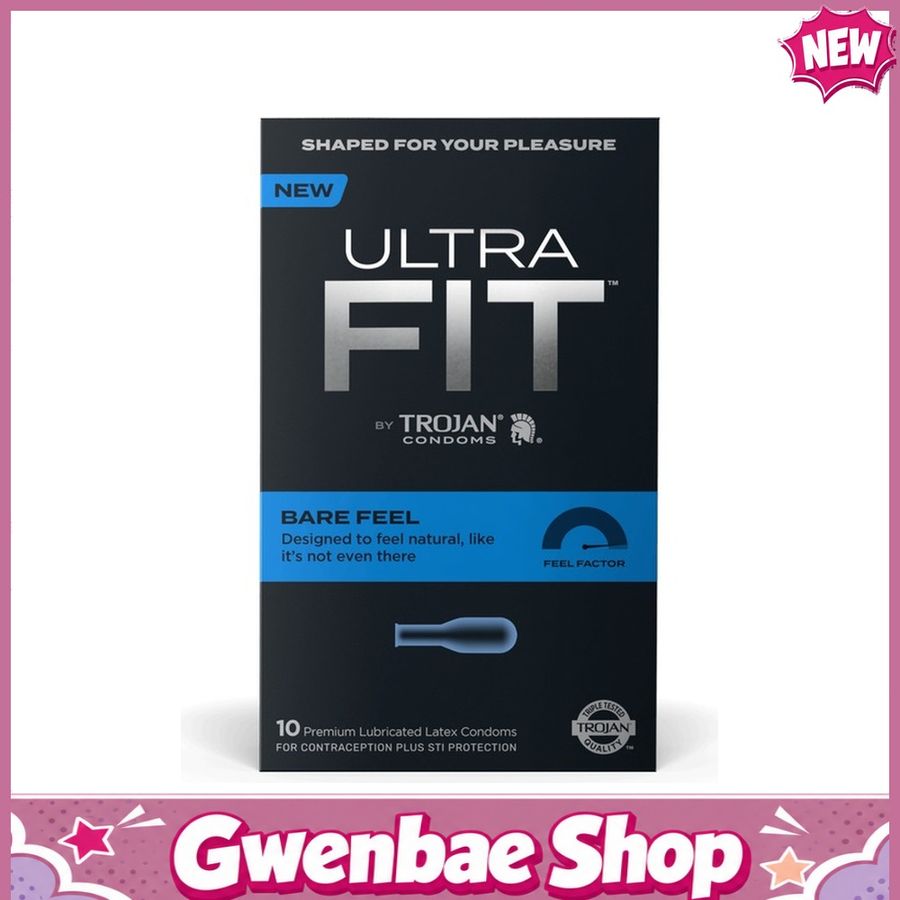 Bao Cao Su Trojan Bao Trơn Size Nhỏ™ Ultra Fit™ Bare Feel Chính Hãng - Gwen Shop Chính Hãng