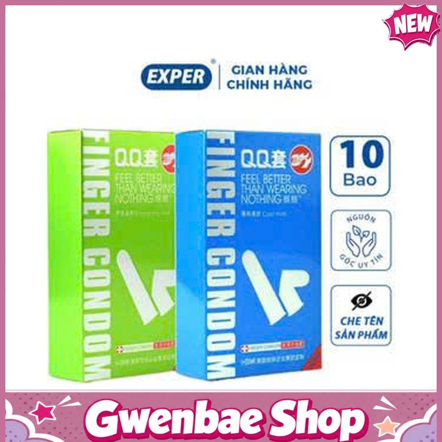 Bao Cao Su Ngón Tay Pleasure More - Tinh chất Nha Đam - Hộp 10 cái Chính Hãng - Gwen Shop Chính Hãng