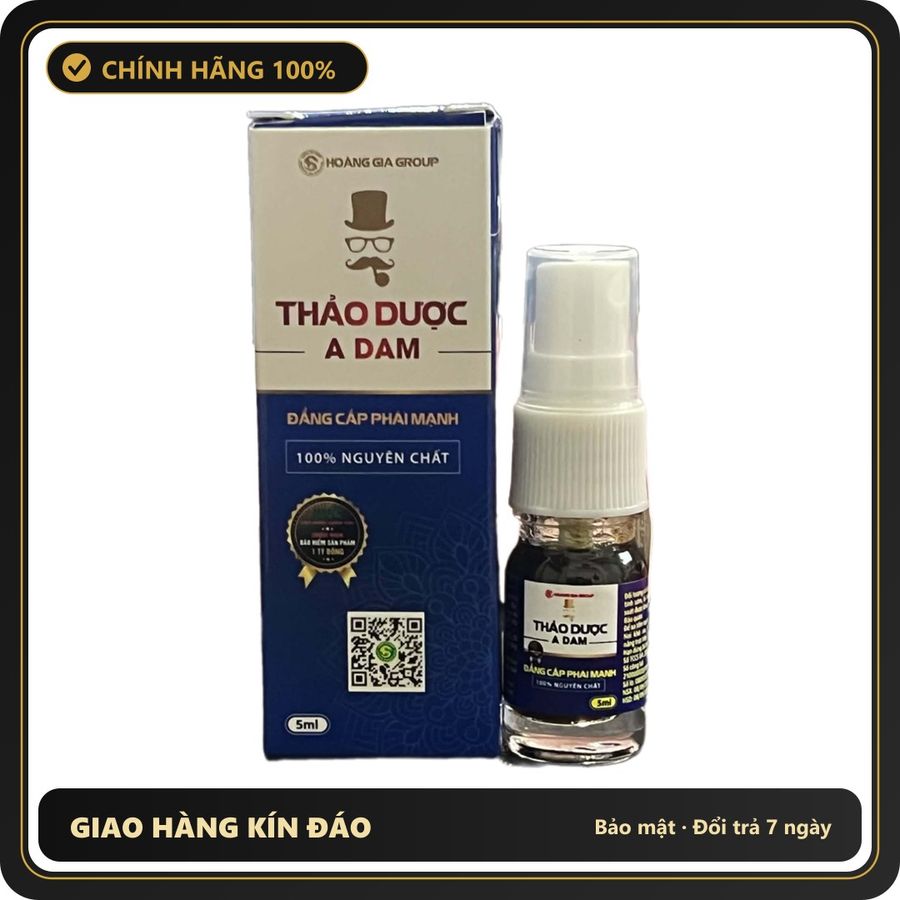 Sìn Sú Xịt Adam 5ml chính hãng - kéo dài thời gian, thấm nhanh không nhờn rít, dùng trước khi quan hệ - giao hàng che tên kín đáo