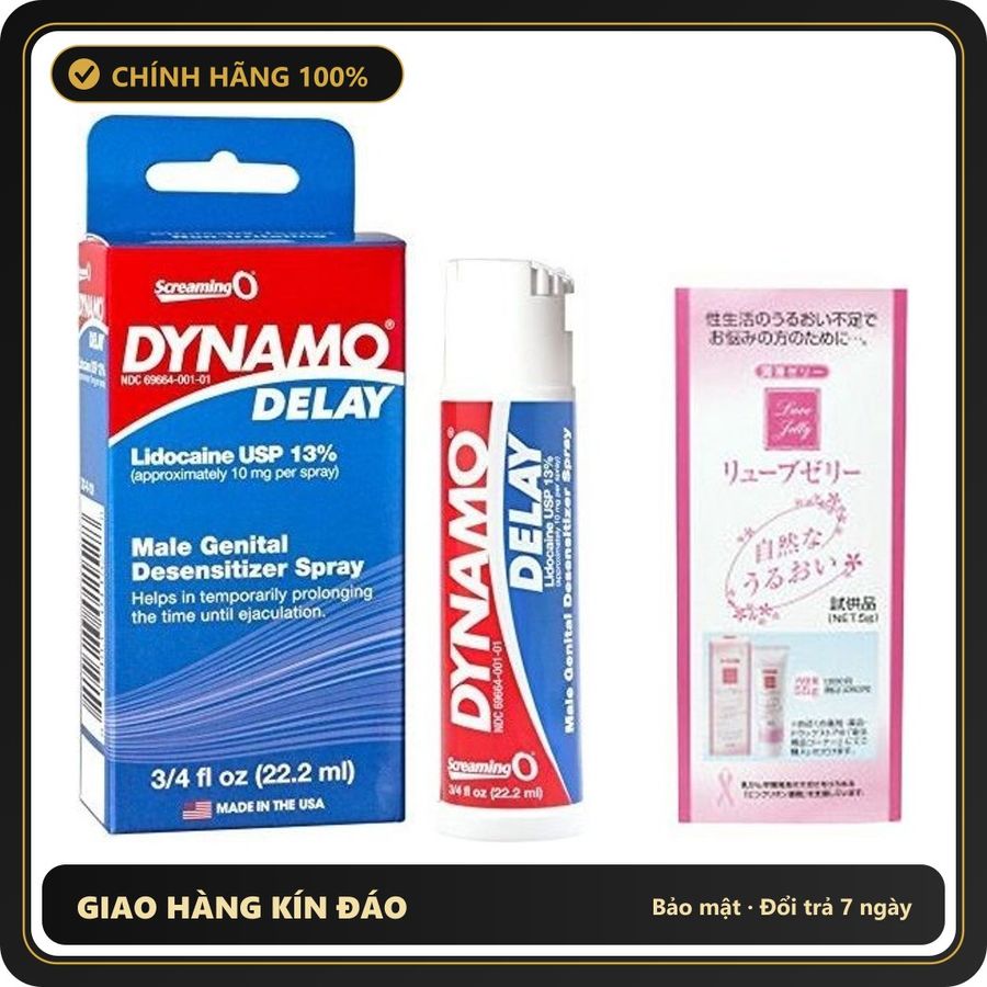 (Che Tên) Xịt Dynamo Delay Chính Hãng Của Mỹ Kèm Gel Jex 5g Bảo Mật Tuyệt Đối