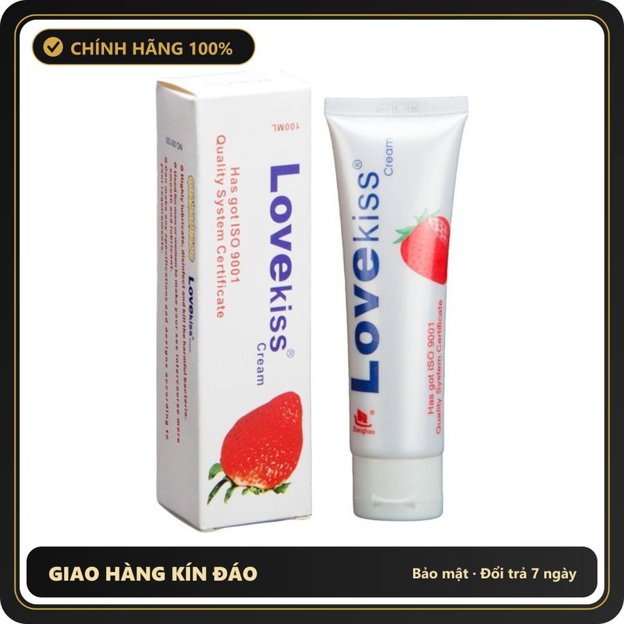 (Che Tên) Gel bô.i trơ.n Love Kiss Cream Hương Dâu 100ML Giao Nhanh Toàn Quốc