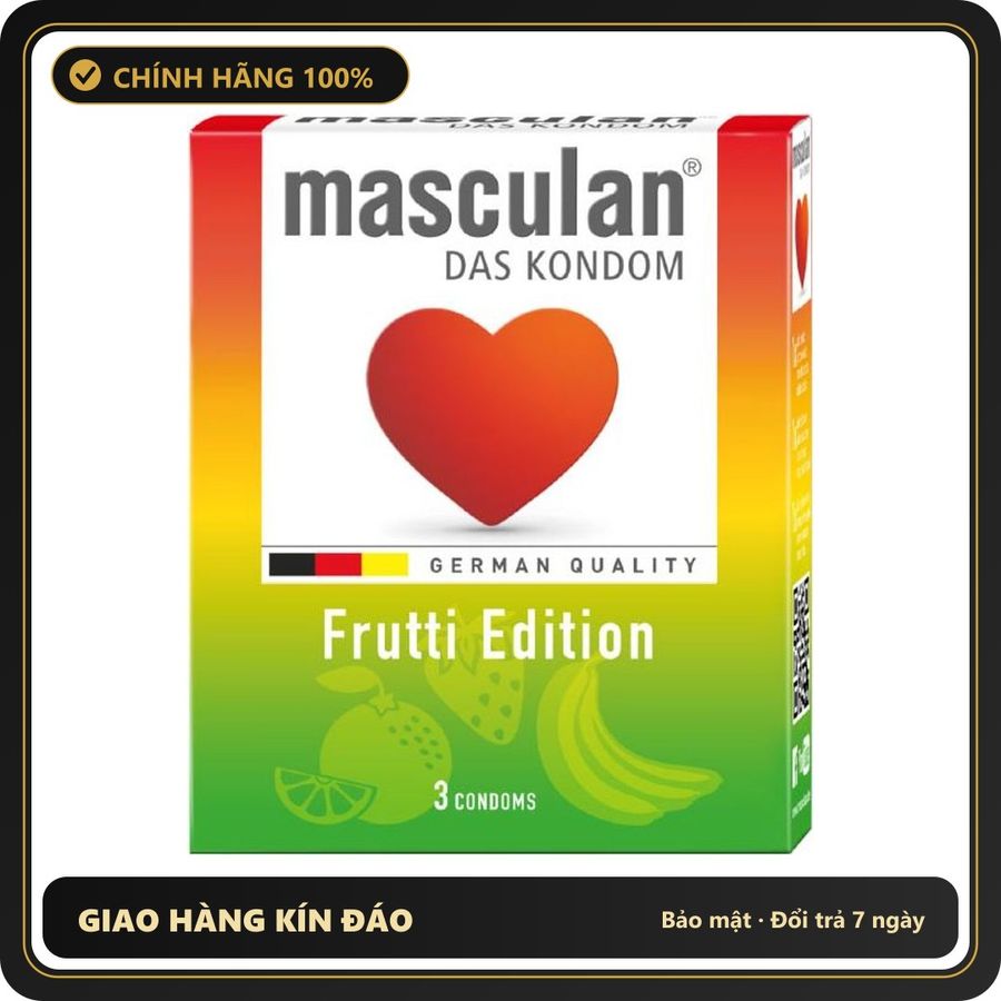 (Che Tên) Bao Cao Su Có Mùi Thơm Của Đức Masculan Fruiti Edition H3 Bảo Mật Tuyệt Đối